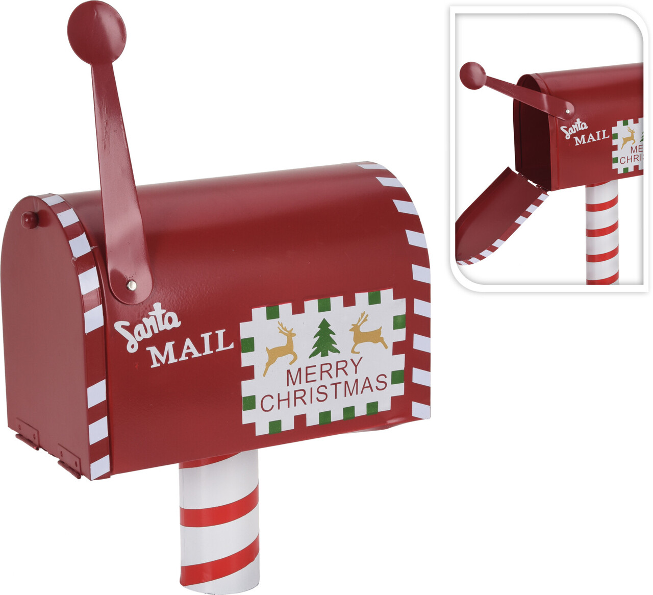 Decoratiune cutie postala Mailbox, 23x13x25.5 cm, metal, multicolor - imagine 4